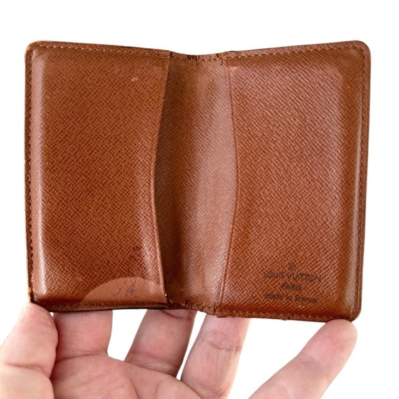 Authentic Louis Vuitton Brown Monogram Leather Pocket Organizer Card Holder - Picture 4 of 13